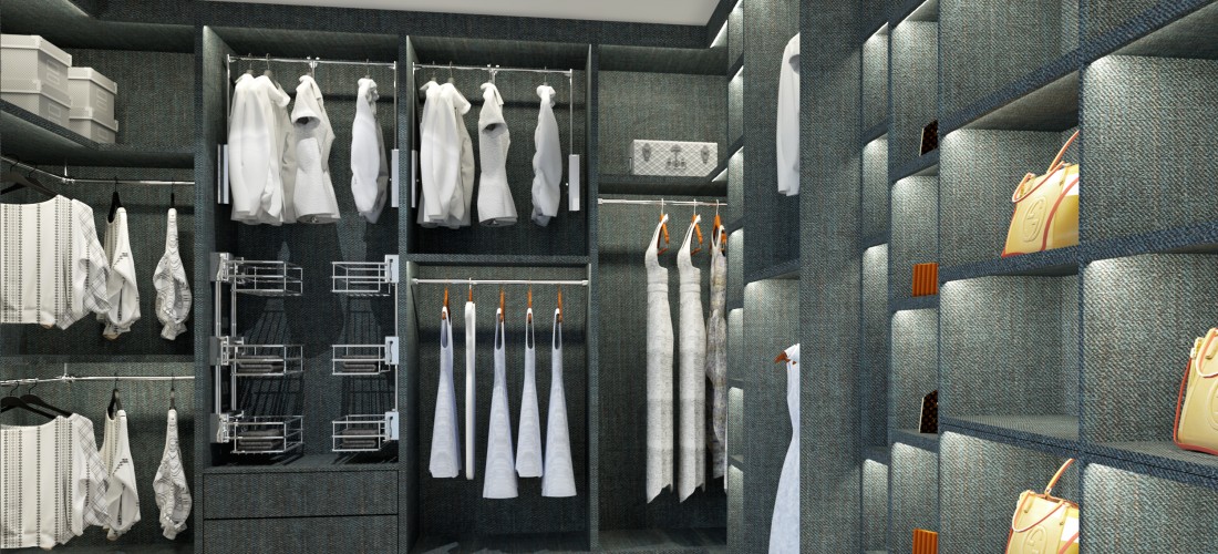 Nếu biết tận dụng không gian thì phòng thay đồ đẹp hình chữ L thật sự hoàn hảo