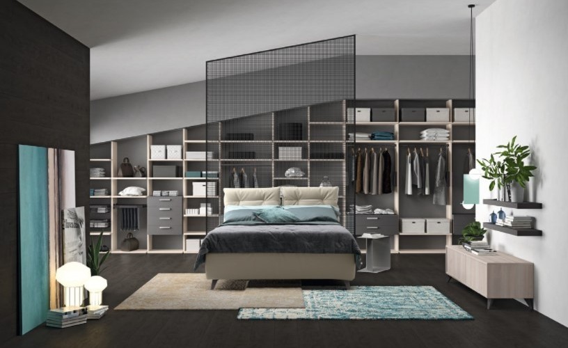 Phòng ngủ 30m2 có phòng thay đồ giúp không gian sang trọng, quý phái hơn